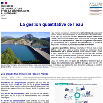 La gestion quantitative de l’eau
