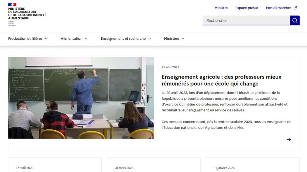 Déclaration d’accessibilité du site agriculture.gouv.fr